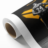 Urban Chic Pop Art Wall Art – Bold Black, Yellow, and White Canvas