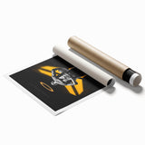 Urban Chic Pop Art Wall Art – Bold Black, Yellow, and White Canvas