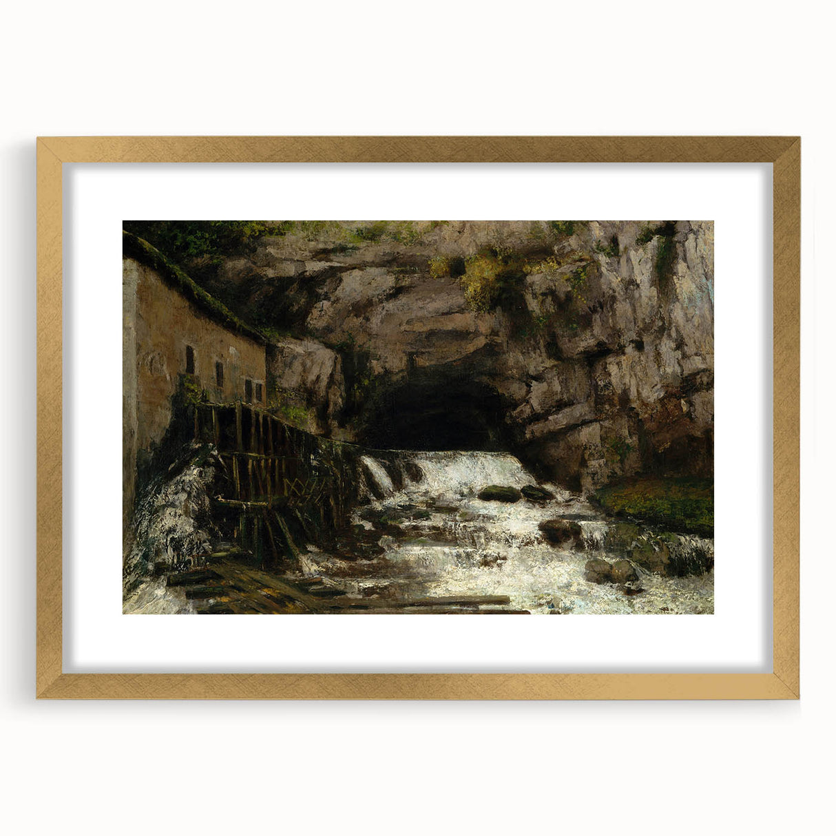 Realism Art Print - The Source of the Loue by Gustave Courbet Canvas