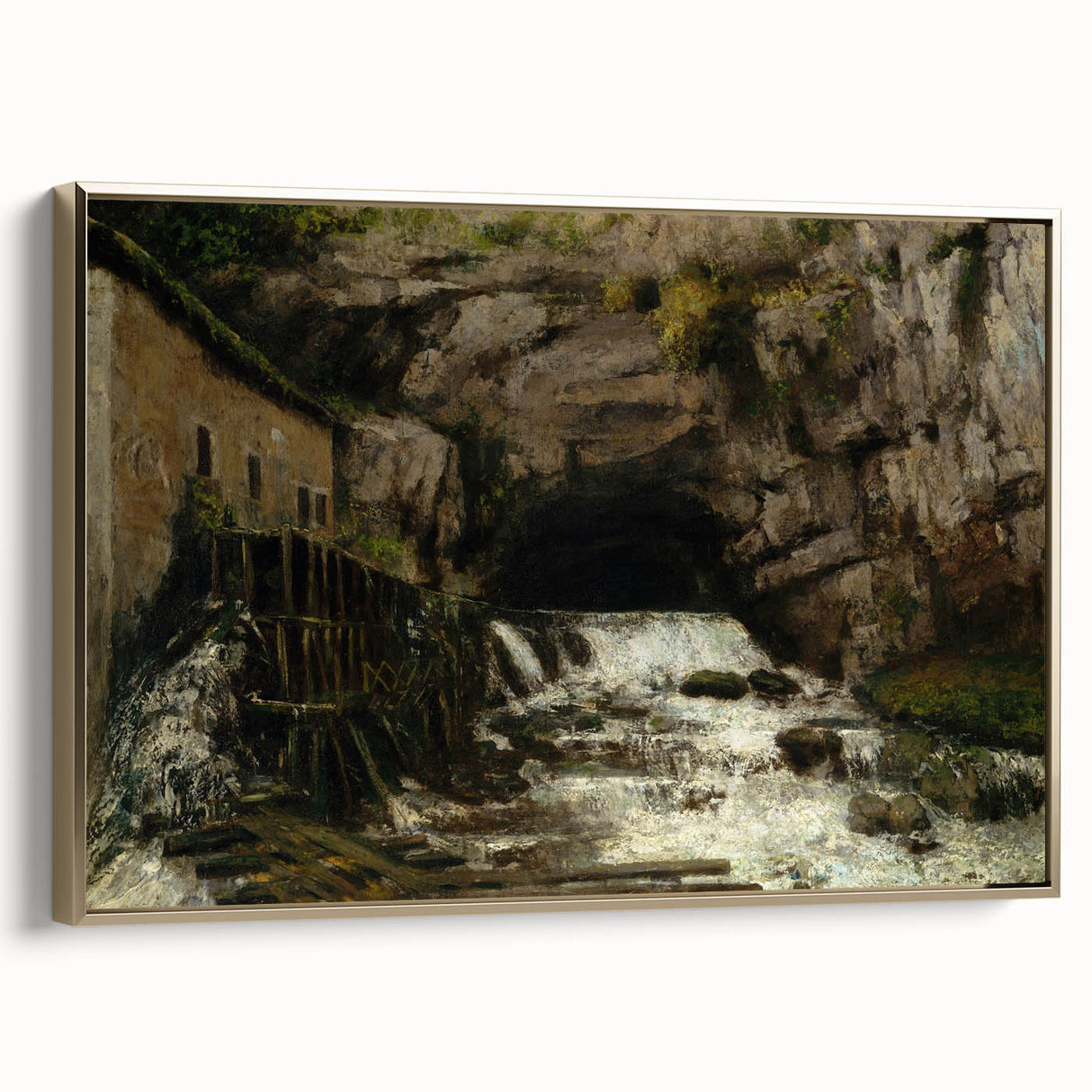 Realism Art Print - The Source of the Loue by Gustave Courbet Canvas