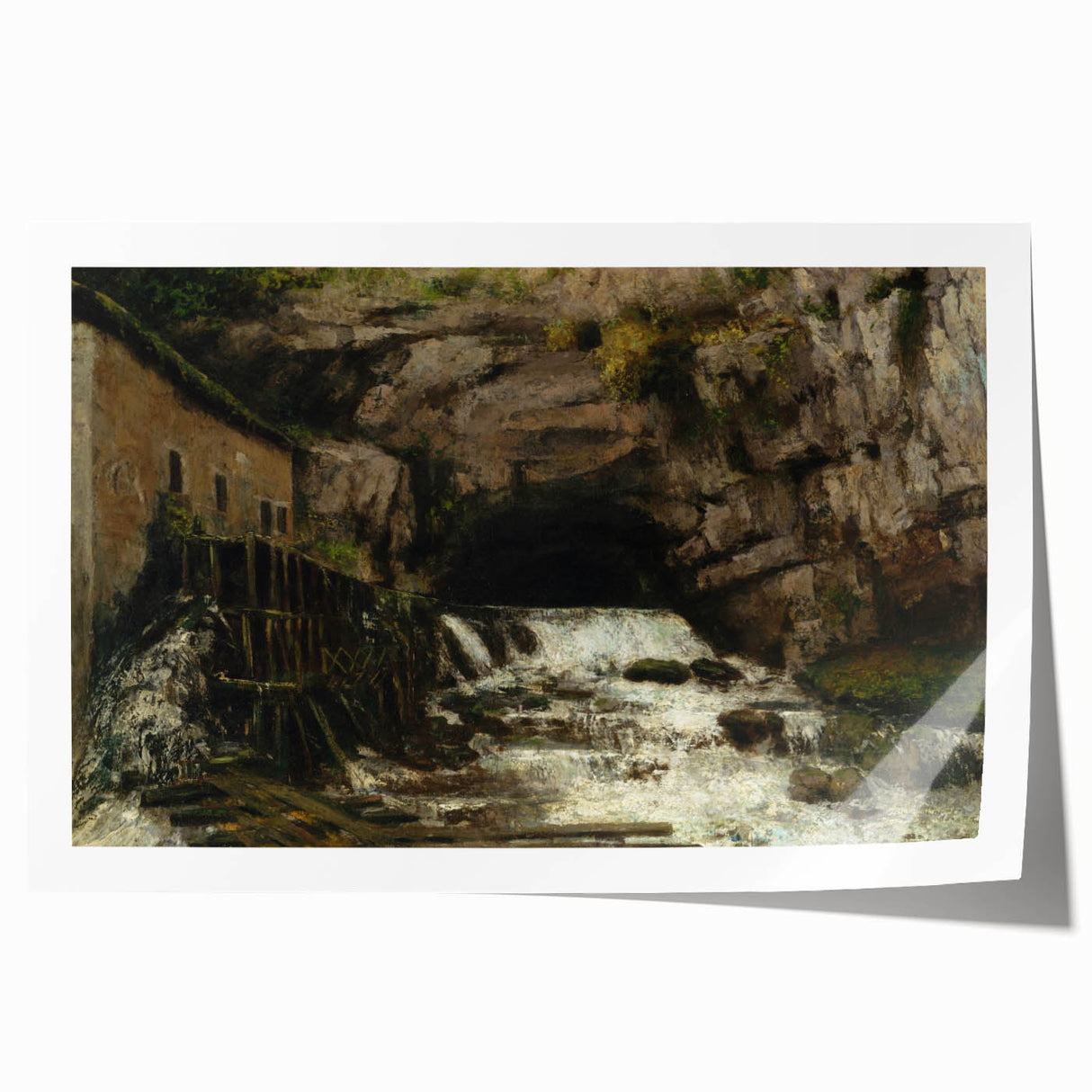 Realism Art Print - The Source of the Loue by Gustave Courbet Canvas