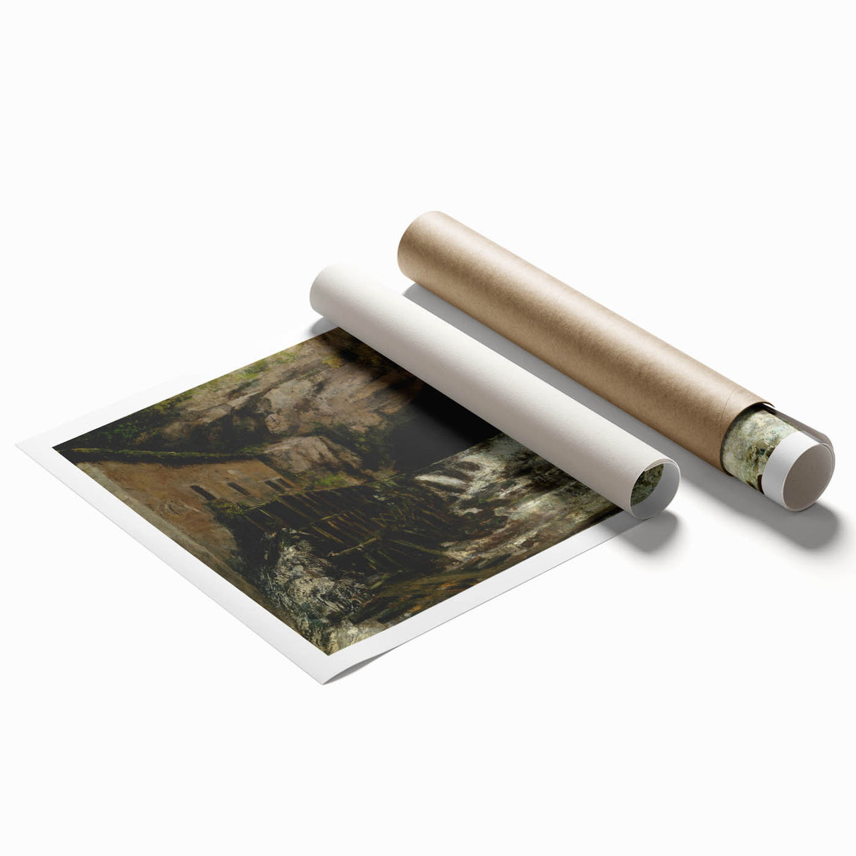 Realism Art Print - The Source of the Loue by Gustave Courbet Canvas