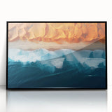 Large abstract wall art depicting the Namibian landscape in muted earth tones on a framed acrylic.