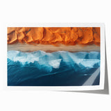 Extra large rolled print of a serene Namibian landscape in muted earth tones, suitable as art wall for dining room.