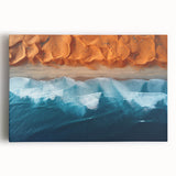 Black and white photograph of an expansive Namibian landscape on stretched canvas, suitable for kitchen wall art.