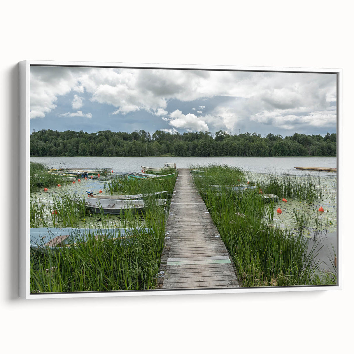 Vintage poster art depicting a European Estonian scenery in vibrant colors on an extra-large framed canvas.