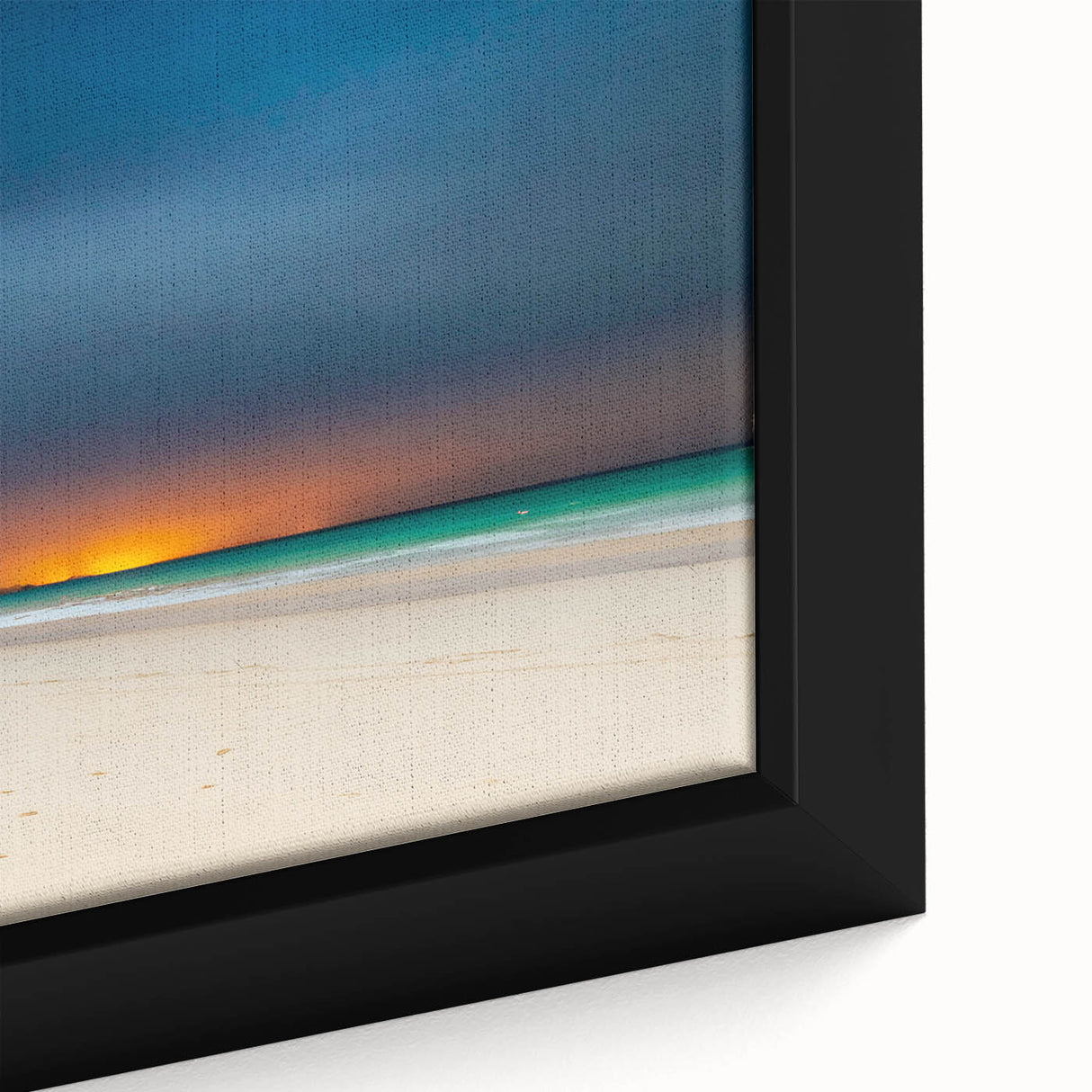 Black wall art featuring a textured depiction of Yucatan, Mexico with vibrant colors on a framed canvas.