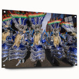 Acrylic print of a Bolivian landscape in vibrant earth tones, suitable for bedroom or dining room decor.