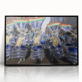 Large abstract wall art depicting a Bolivian landscape in muted earth tones on a framed acrylic.