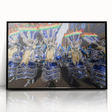 Large abstract wall art depicting a Bolivian landscape in muted earth tones on a framed acrylic.