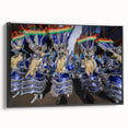 Black and white framed canvas featuring a vintage-style landscape of Bolivia, ideal for bedroom wall decor.