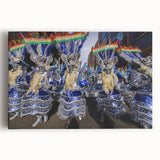 Black and white photograph of Bolivian landscape on stretched canvas, ideal for kitchen wall art.