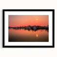 Extra large abstract art print of colorful, textured scenery in Connecticut on a black-framed canvas.