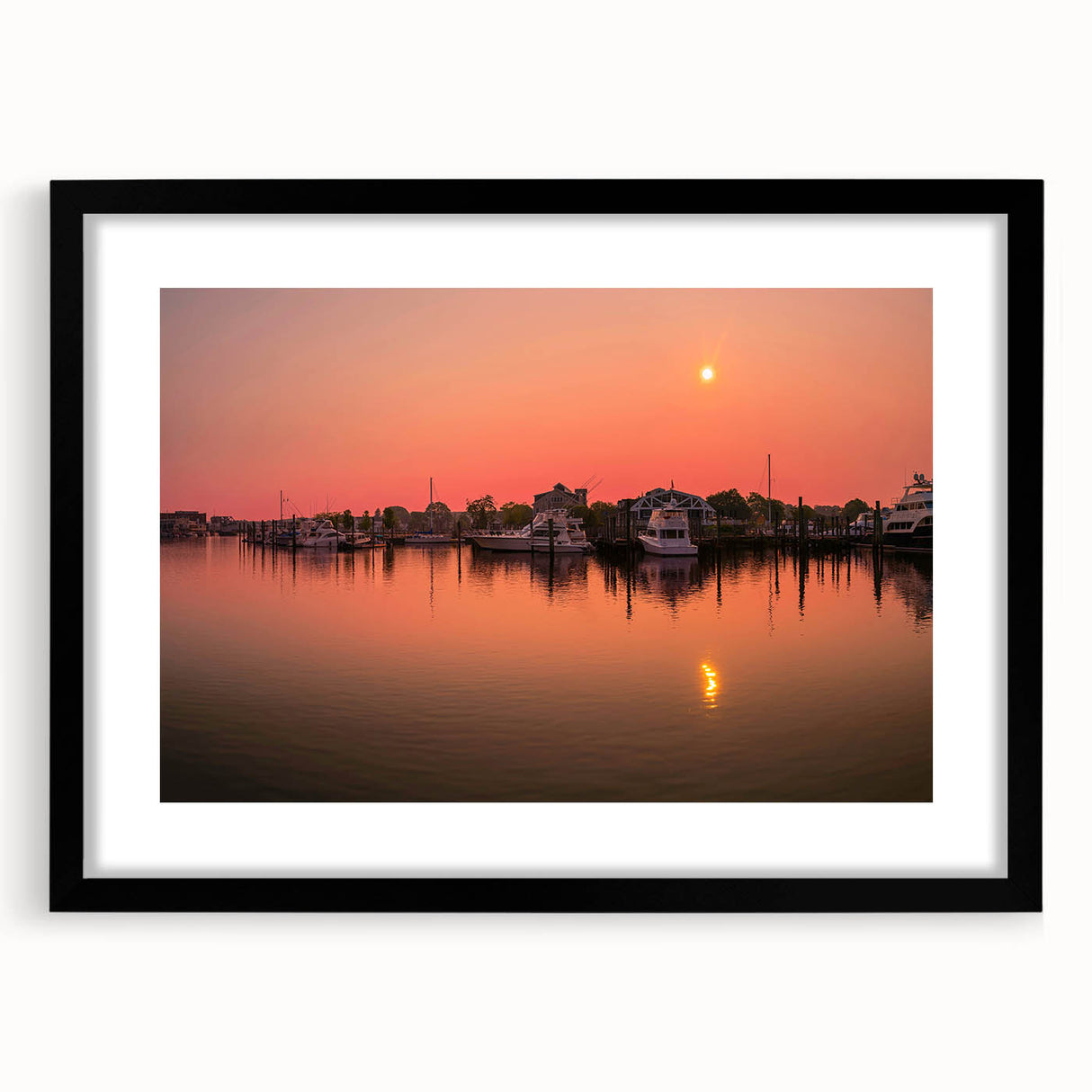 Extra large abstract art print of colorful, textured scenery in Connecticut on a black-framed canvas.