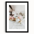 Extra large abstract art print featuring a textured spring scene in vibrant colors on a framed black mat.