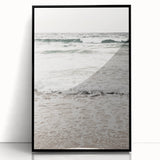 Large abstract wall art featuring swirling blue and gold patterns on a framed acrylic, suitable for modern living room decor.