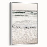 Vintage poster art on a white framed canvas featuring vibrant, colorful abstract design, ideal for living room decor.