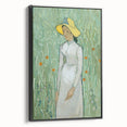 Black and white landscape painting of a vintage scene on framed canvas, ideal for bedroom wall art.