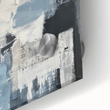 Geometric Abstract Wall Decor – Blue, Black & Urban Texture Collage