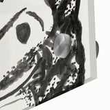 Abstract Expressionist Face Illustration – Monochrome Wall Art