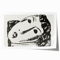 Abstract Expressionist Face Illustration – Monochrome Wall Art