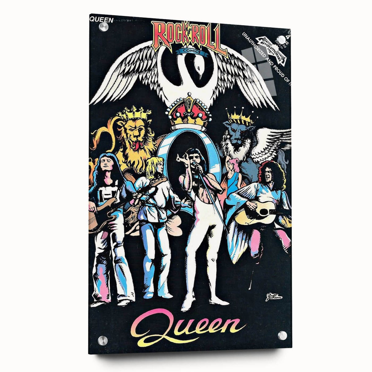 Queen Retro Poster Art - Comic Style Vintage Print - Rock Music Poster