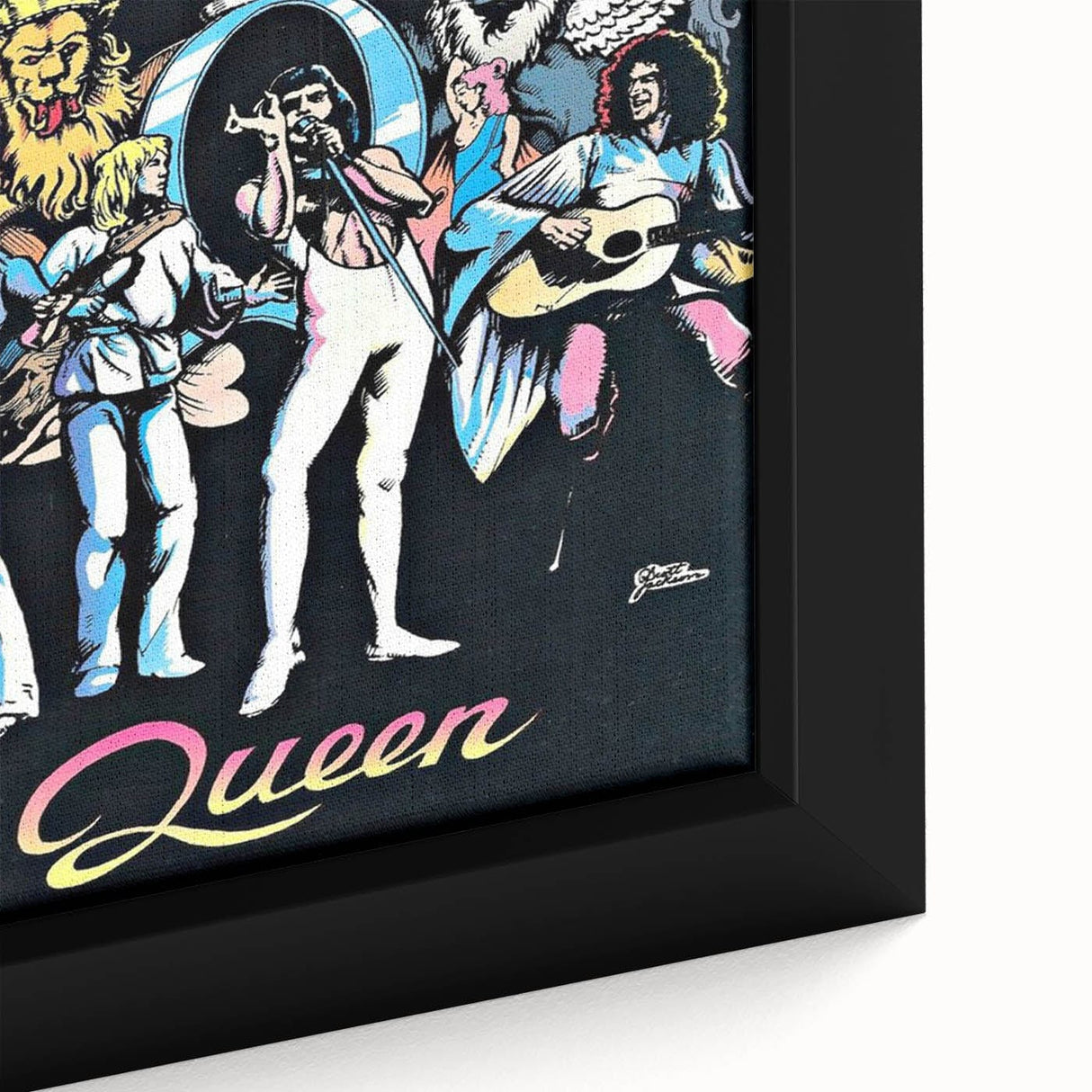 Queen Retro Poster Art - Comic Style Vintage Print - Rock Music Poster