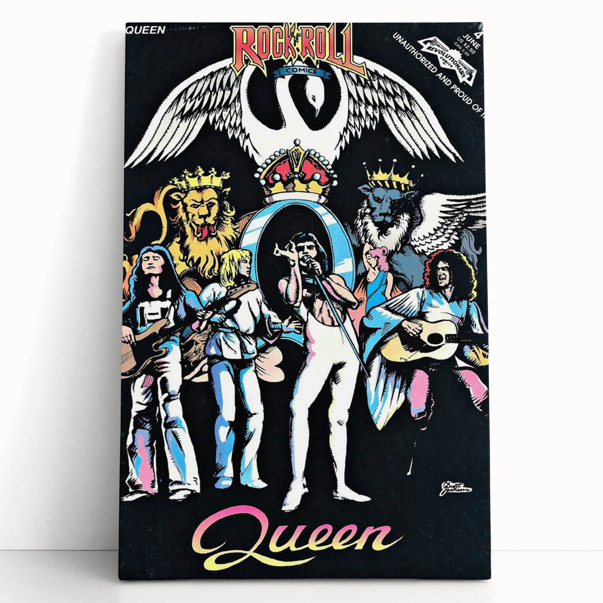 Queen Retro Poster Art - Comic Style Vintage Print - Rock Music Poster