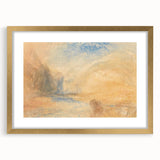 Romantic Art Prints: Serene Mountain Landscape with Lake