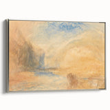 Romantic Art Prints: Serene Mountain Landscape with Lake