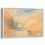 Romantic Art Prints: Serene Mountain Landscape with Lake