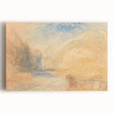 Romantic Art Prints: Serene Mountain Landscape with Lake