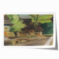 Expressionist Village Scene – Vibrant Rural Landscape Wall Art