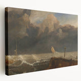 Famous Romantic Era Art: Dramatic Seascape at Port Ruysdael