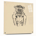 Expressionist Sketch of Christ – Black and White Wall Art