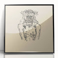 Expressionist Sketch of Christ – Black and White Wall Art