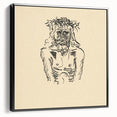 Expressionist Sketch of Christ – Black and White Wall Art