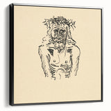 Expressionist Sketch of Christ – Black and White Wall Art