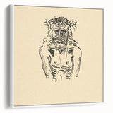 Expressionist Sketch of Christ – Black and White Wall Art