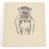 Expressionist Sketch of Christ – Black and White Wall Art