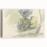 Classic Romantic Paintings: Peaceful Woodland Glade Illustration