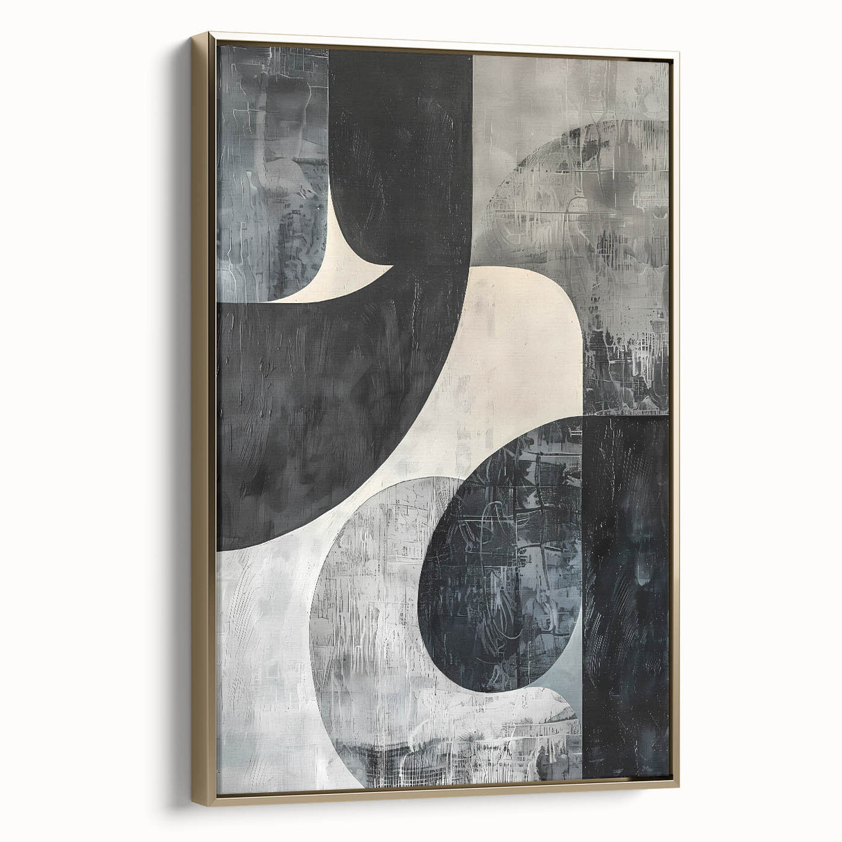 Abstract minimalist wall art featuring a framed canvas with a gold accent, showcasing clean lines and a modern design, ideal for contemporary home decor.