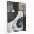 Abstract minimalist wall art design on stretched canvas, showcasing soft earth tones and geometric shapes; ideal for modern home decor.