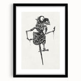 Expressionist Puppet Sketch – Intricate Black and White Wall Art