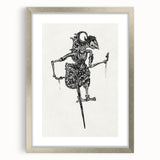 Expressionist Puppet Sketch – Intricate Black and White Wall Art