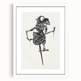 Expressionist Puppet Sketch – Intricate Black and White Wall Art