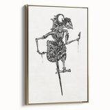 Expressionist Puppet Sketch – Intricate Black and White Wall Art