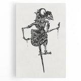 Expressionist Puppet Sketch – Intricate Black and White Wall Art