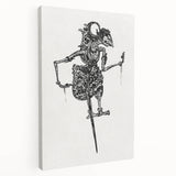 Expressionist Puppet Sketch – Intricate Black and White Wall Art