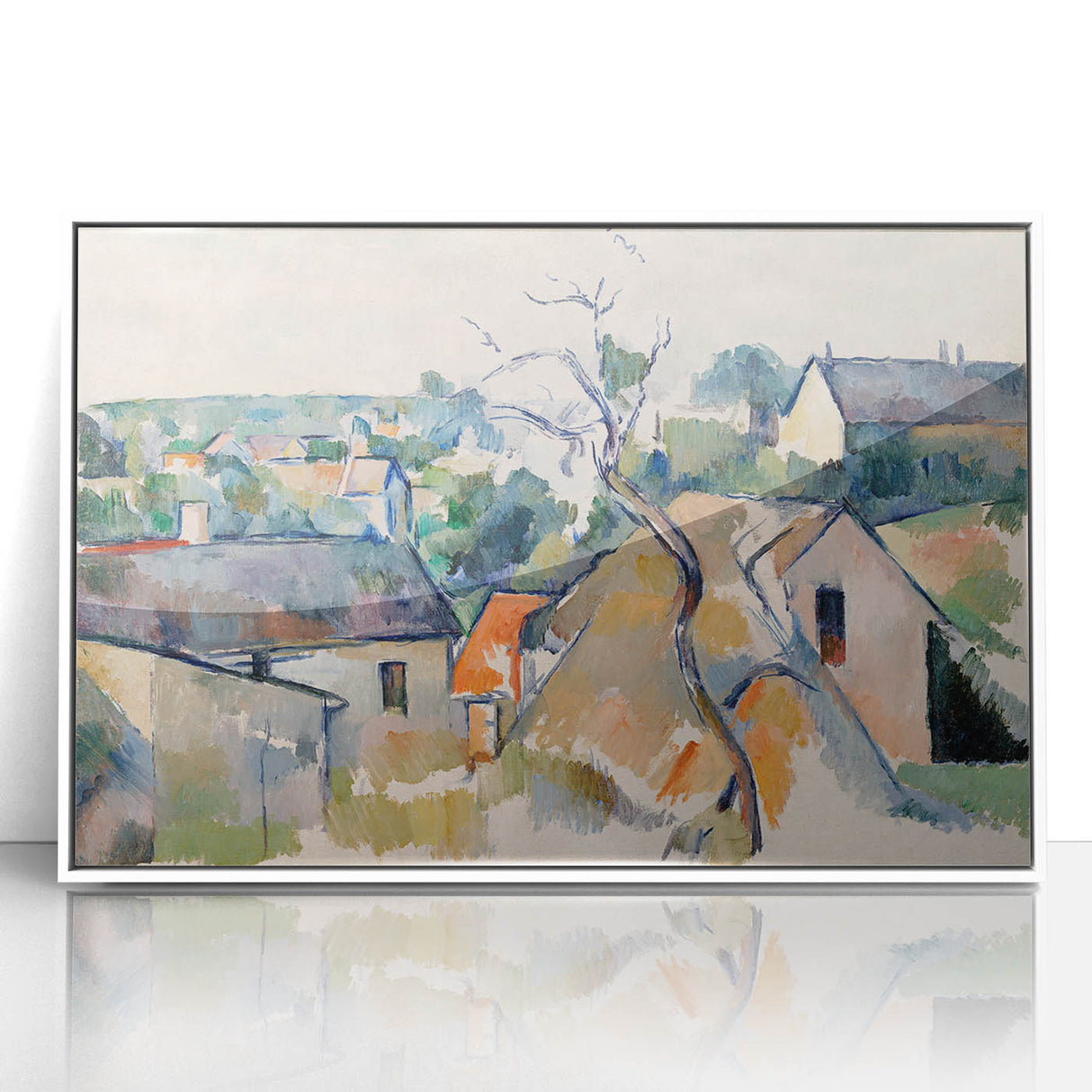 Cézanne Rooftops - Impressionist Townscape Wall Art Print